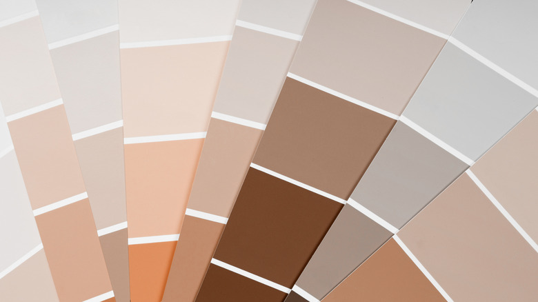 Color samples of various neutral shades