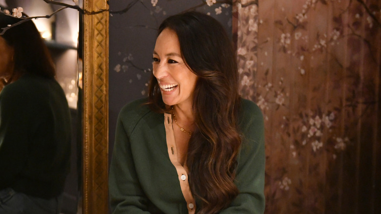 Joanna Gaines laughing at event