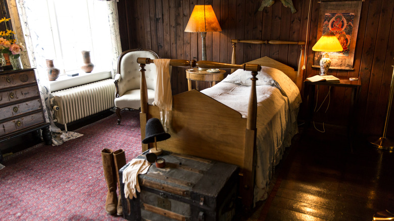 old style bedroom with unique personality