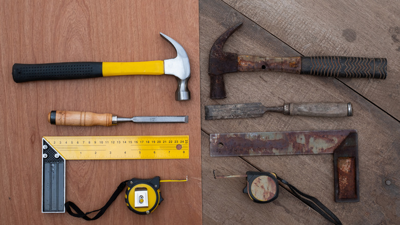 New and rusted tools