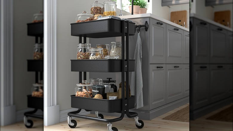 Black IKEA RÅSKOG cart