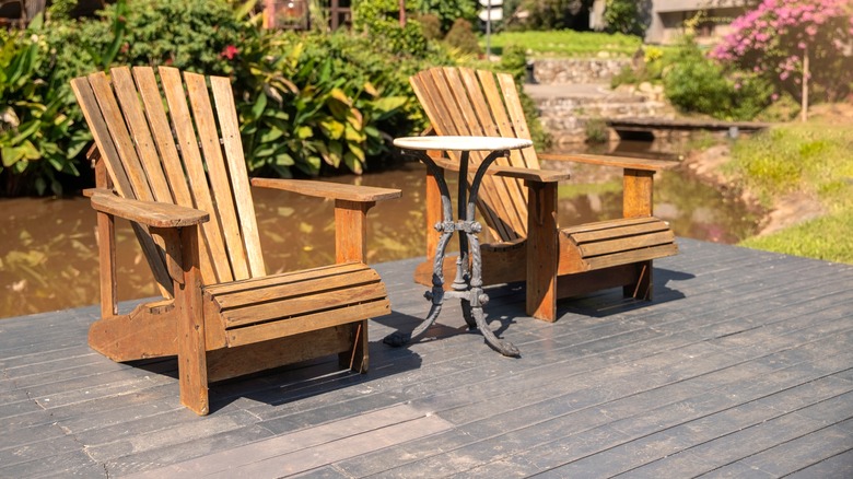 wooden outdoor furniture