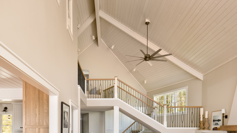 Vaulted ceiling in home