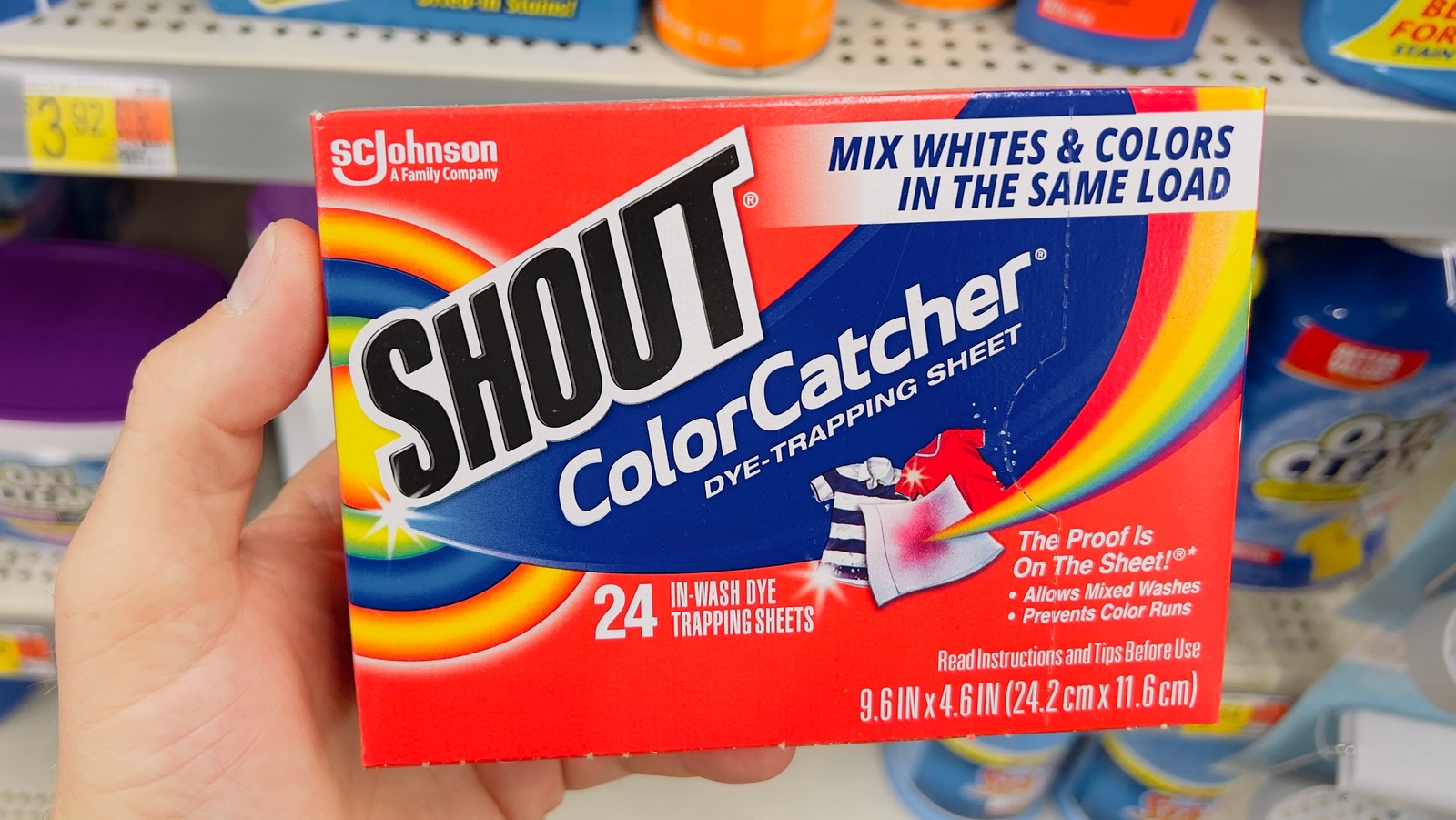 Ran across Shout Color Catcher at the store. I don't have hot
