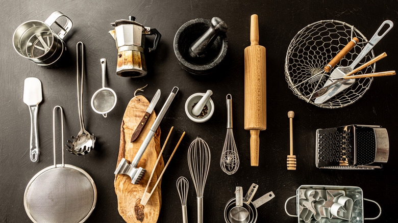 a variety of kitchen tools