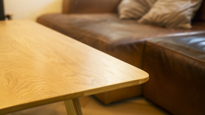 coffee table with rounded corners