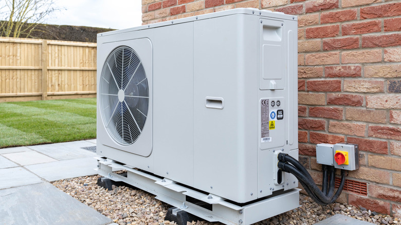 heat pump outside house