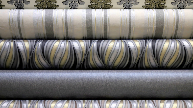 Rolls of wallpaper