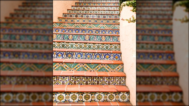 Tiled stairs