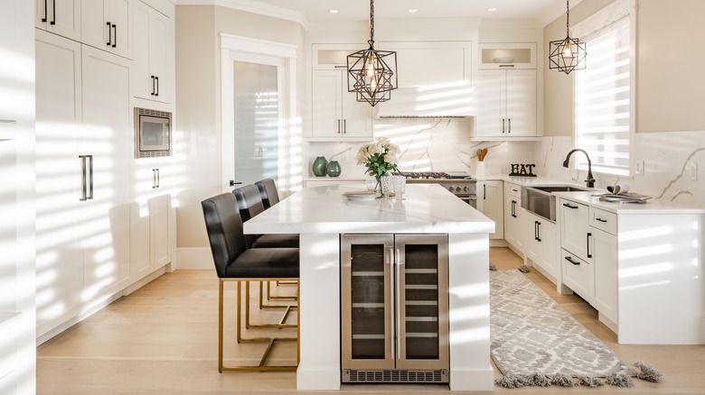 Kitchen island with cooler