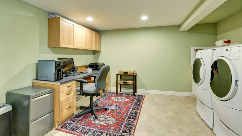 functional office laundry room hybrid