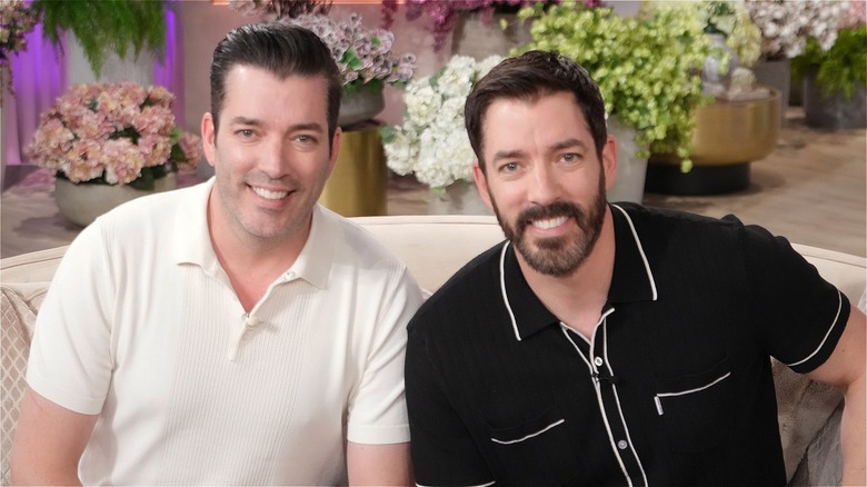 The Property Brothers in a television talk show