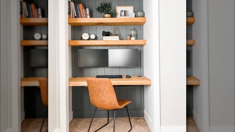 Closet turned office