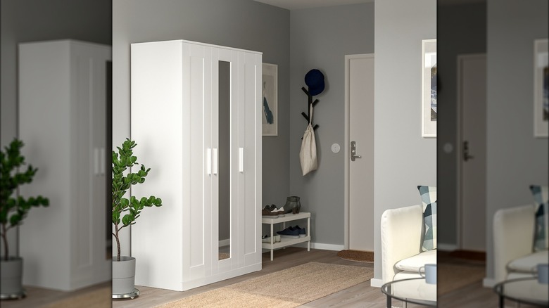 White IKEA wardrobe