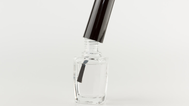 Bottle of clear nail polish