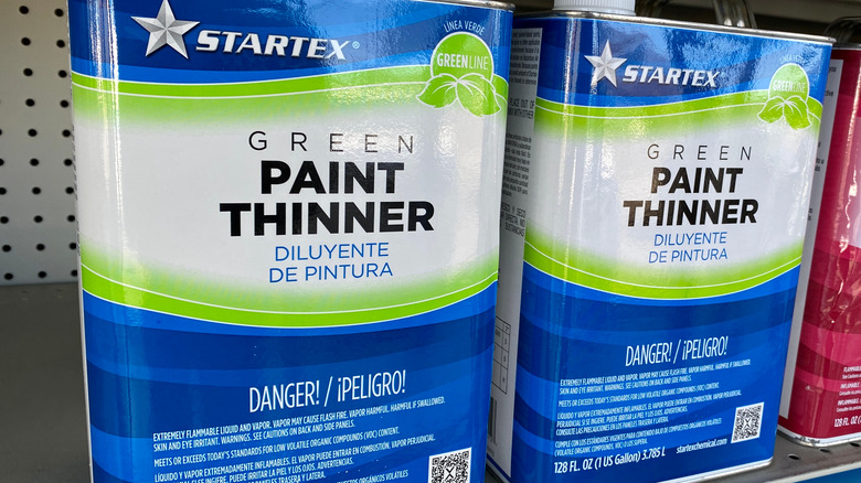paint thinner on store shelf