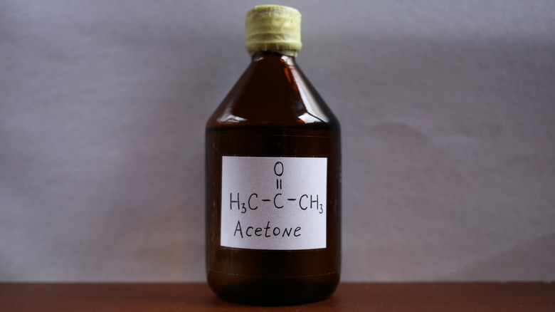 bottle of acetone