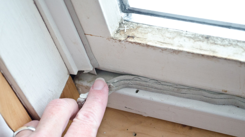 sealing up drafty window