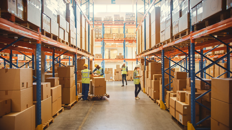 Warehouse full of boxes