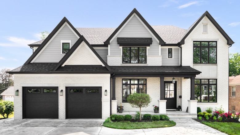 House with black door