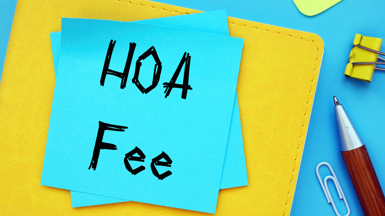 HOA fee concept