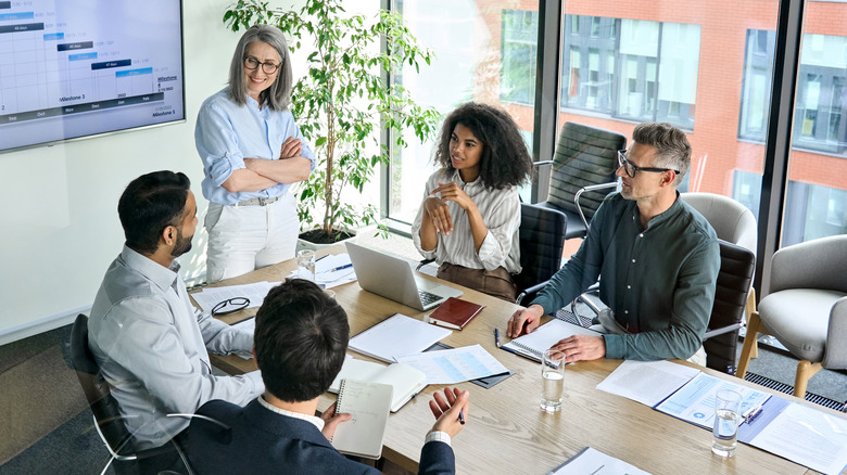 Employees working in the office