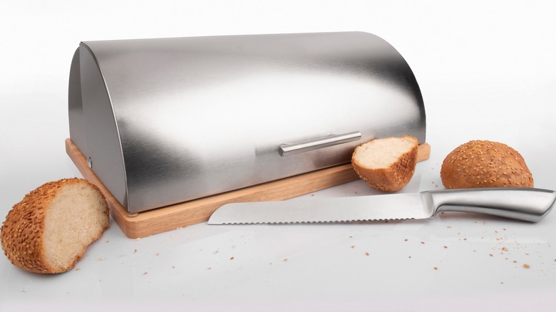 Stainless steel bread box