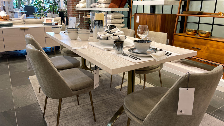 West Elm interior dining set