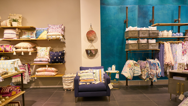 interior of Anthropologie décor section