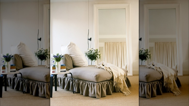 Bedroom with ruffle decor