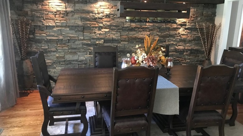 Stone accent wall