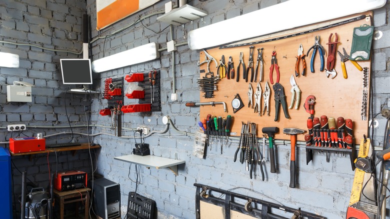 tools in shed