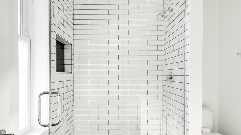 subway tile in bathroom