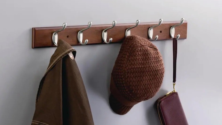 Brown hook rack