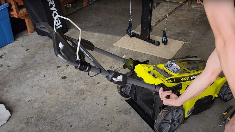 The Space-Saving Features On Ryobi's Self-Propelled Lawn Mower Are