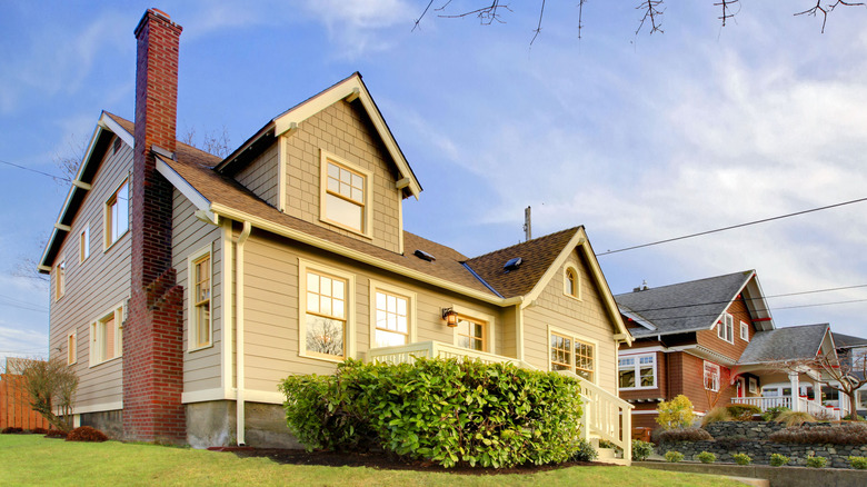 home with beige exterior