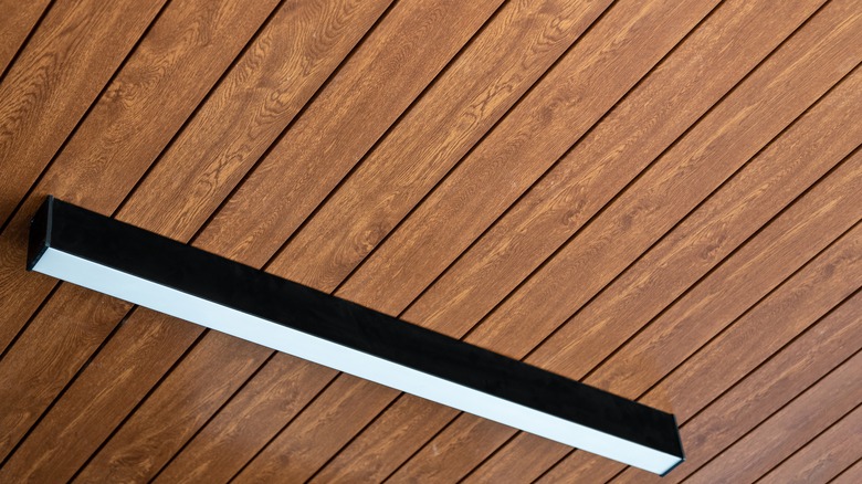 wood panel ceiling