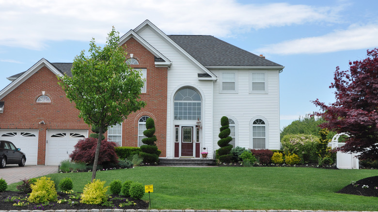 beautiful house and lawn