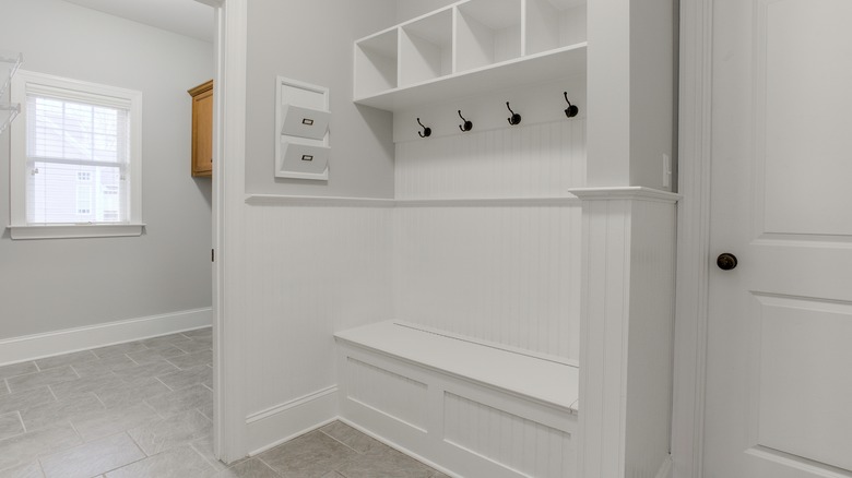 Mudroom with built-in storage