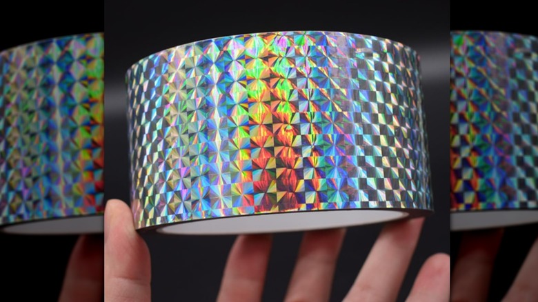 Holographic washi tape rolls