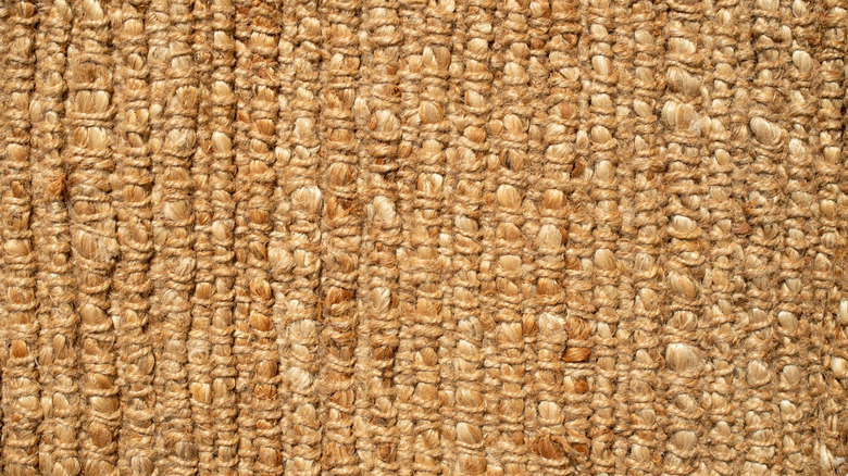 Up close of jute rug