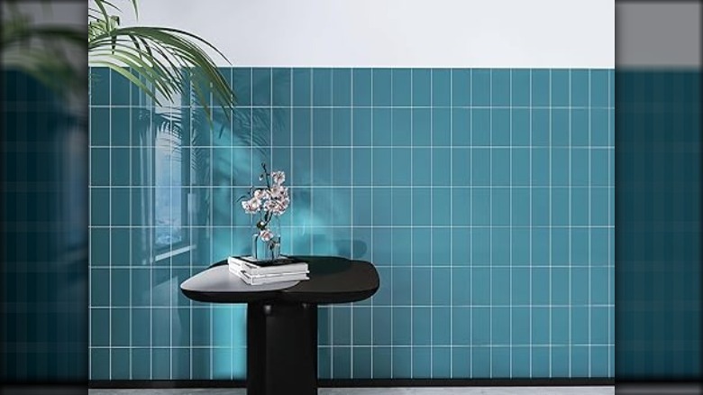 subway tiles on a wall