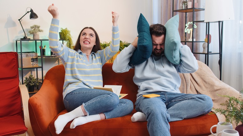 Couple angry at noise 