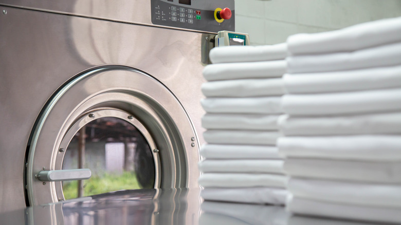 bedsheets in washing machine