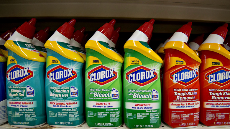 Bottles of Clorox 