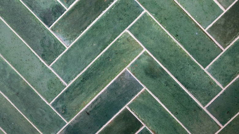 Warm green tile