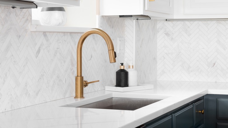 gold kitchen faucet