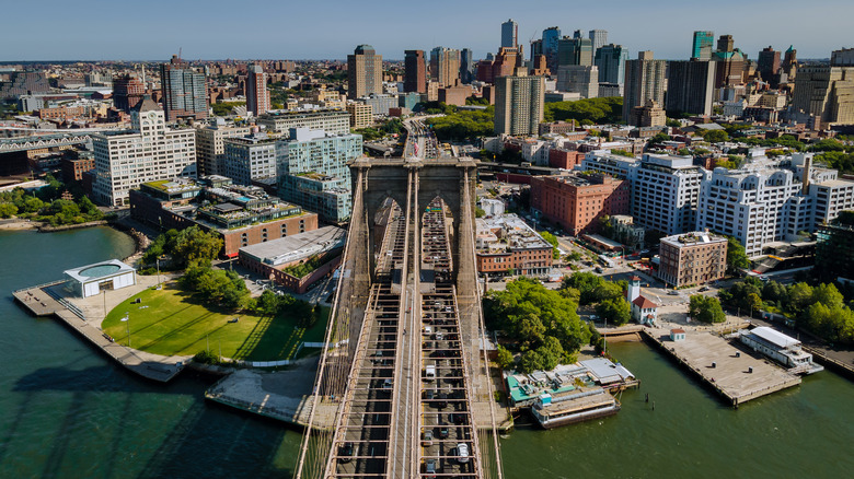 Williamsburg Bridge into Manhattan