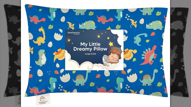 Dinosaur print child's pillow