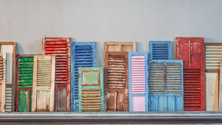 Old colorful window shutters